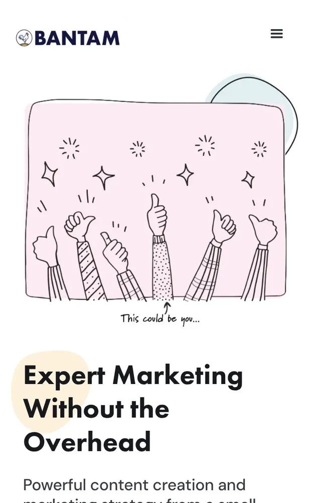 Bantam Marketing on mobile