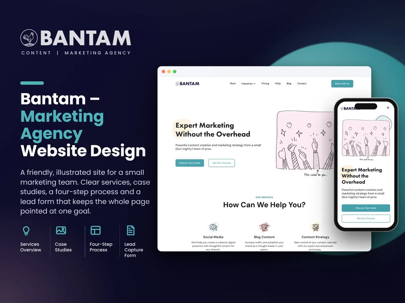 Bantam Marketing website design