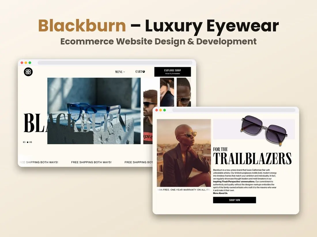 Blackburn Shades website