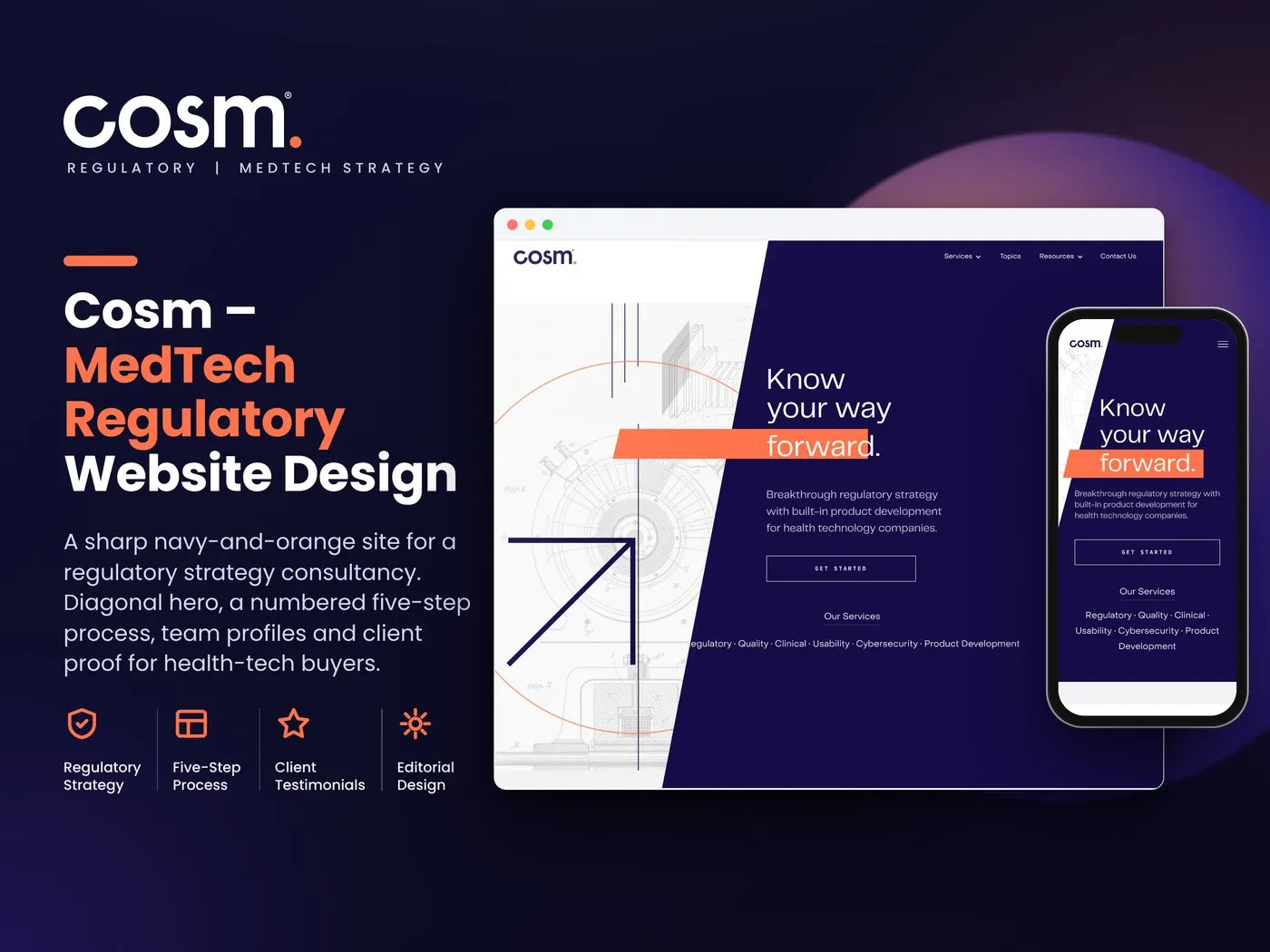 Cosm website design