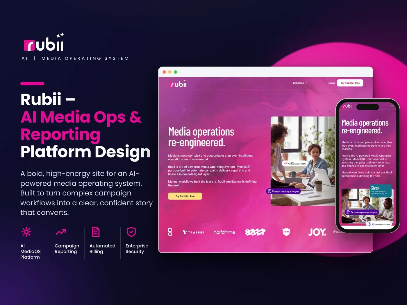 Rubii website design